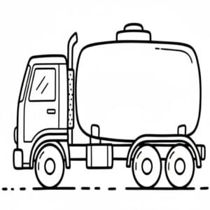 Tanker Kamyonu 3 Boyama Sayfası İndir