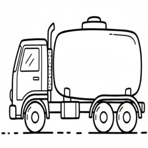 Tanker Kamyonu 3 Boyama Sayfası İndir
