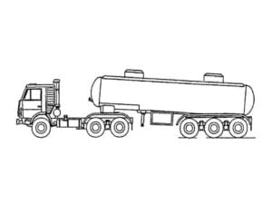 Tanker Kamyonu Çocuklar için Yazdırılabilir Boyama Sayfası İndir