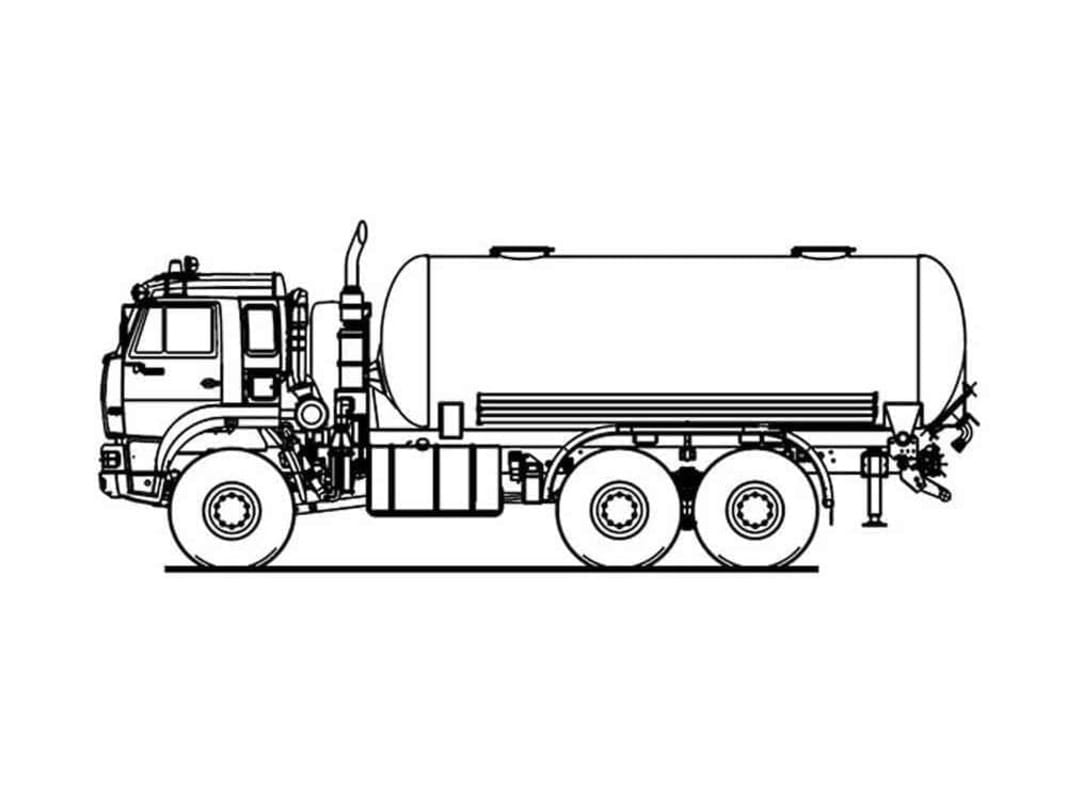 Tanker Kamyonu Boyama Sayfası