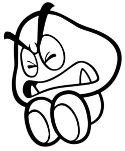 Taslak Goomba Boyama Sayfası İndir