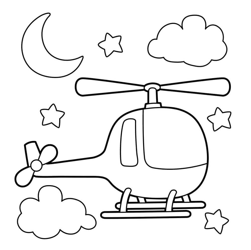 Helikopter Boyama Sayfası