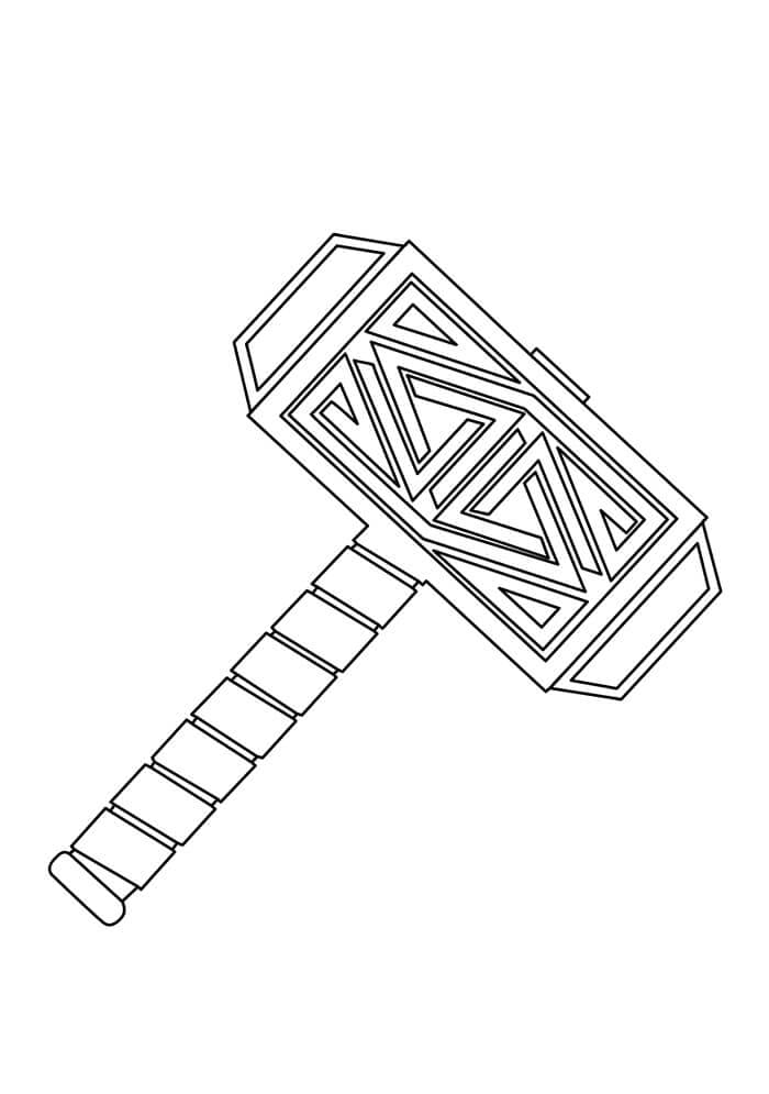 Mjolnir Çekiç Boyama Sayfası