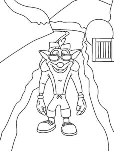 Ücretsiz Crash Bandicoot Boyama Sayfası İndir
