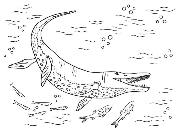 Mosasaurus Boyama Sayfası