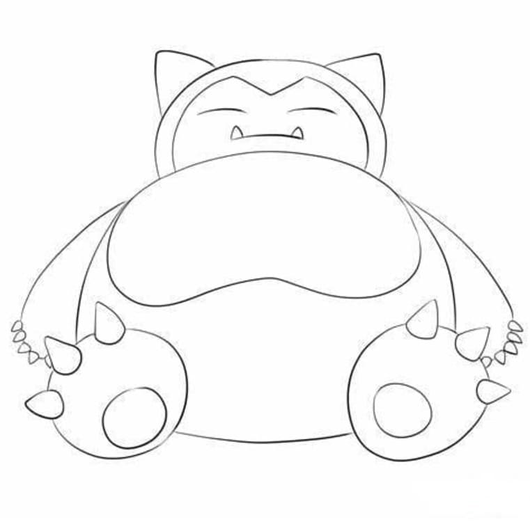 Snorlax Boyama Sayfası
