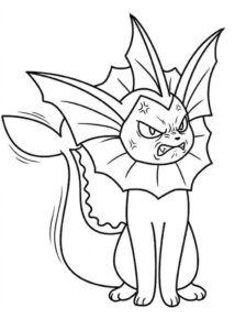 Vaporeon Ücretsiz Boyama Sayfası İndir