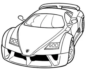 Yazdırılabilir Ferrari Çizimi Boyama Sayfası İndir
