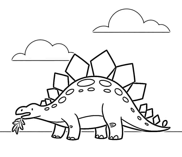 Stegosaurus Boyama Sayfası