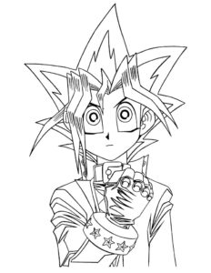 Yu Gi Oh Çocuklar için Yazdırılabilir Boyama Sayfası İndir
