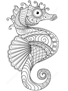 Zentangle Denizati Boyama Sayfası İndir