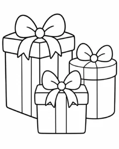 Gift Boxes Boyama Sayfası İndir