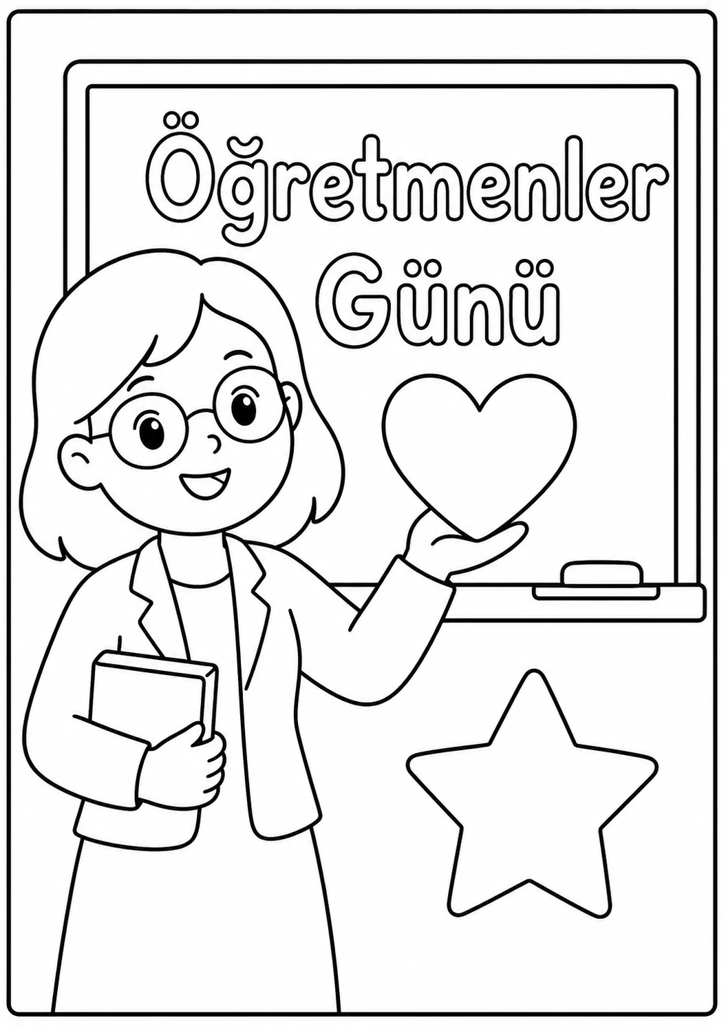 Öğretmenler Günü Boyama Sayfası