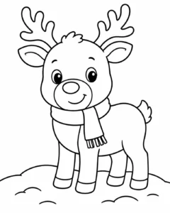 Santa Sleigh Boyama Sayfası İndir
