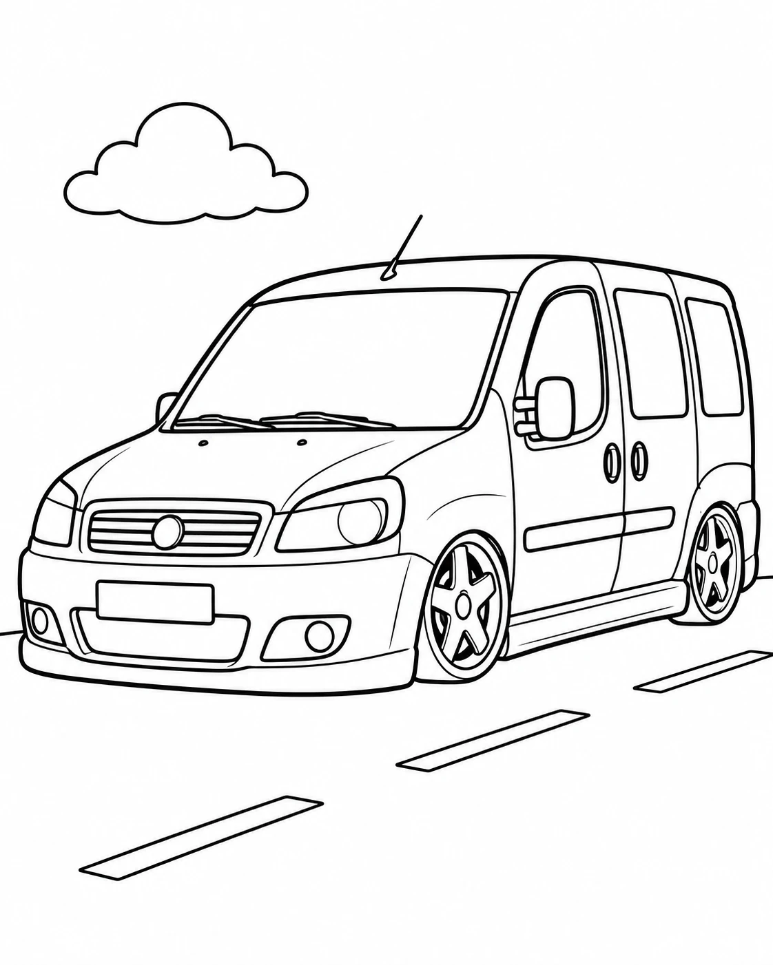 Doblo Araba Boyama Sayfası