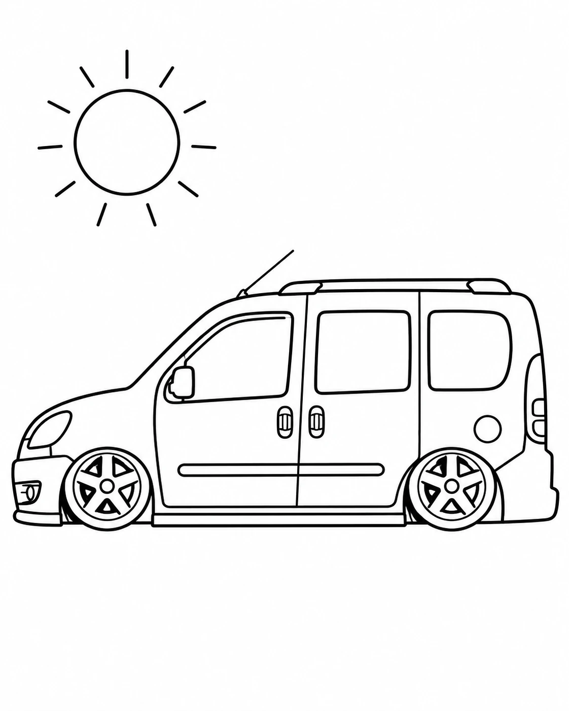 Doblo Modifiyeli Araba Boyama Sayfası