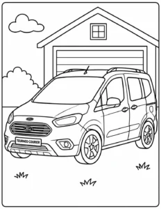 Ford Tourneo Courier Boyama 03 Boyama Sayfası İndir