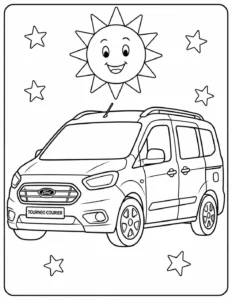 Ford Tourneo Courier Boyama 09 Boyama Sayfası İndir