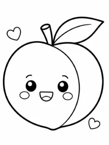 Kawaii Papaya Karakterleri Boyama Sayfası İndir