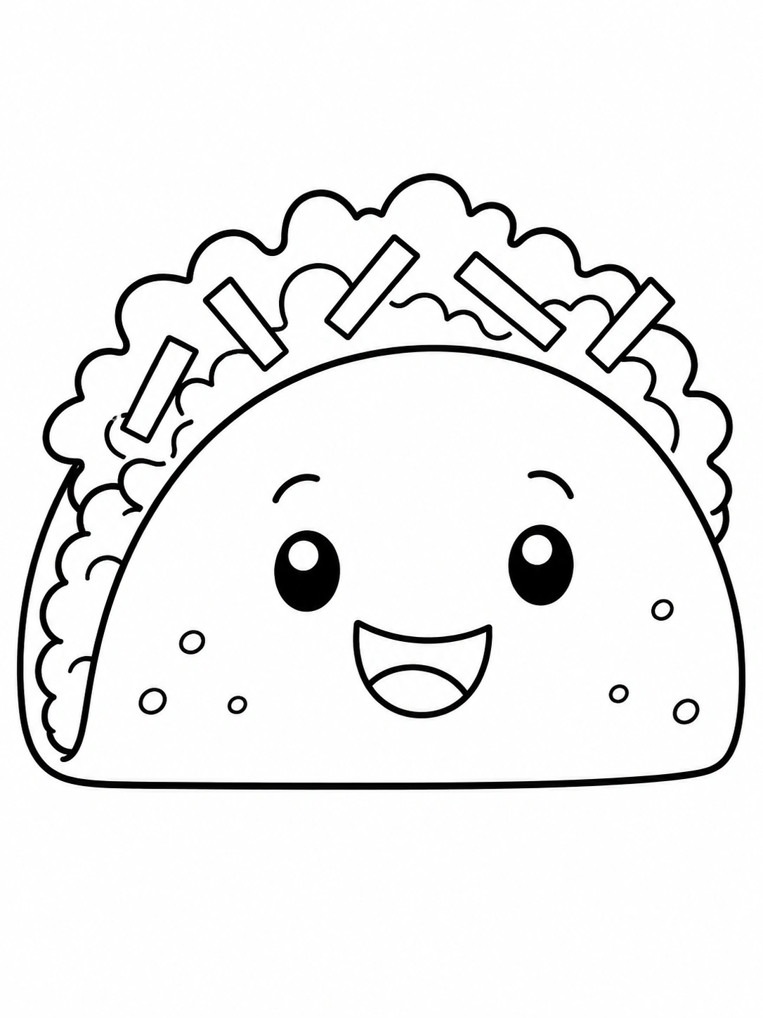 Sevimli Taco Boyama Sayfası