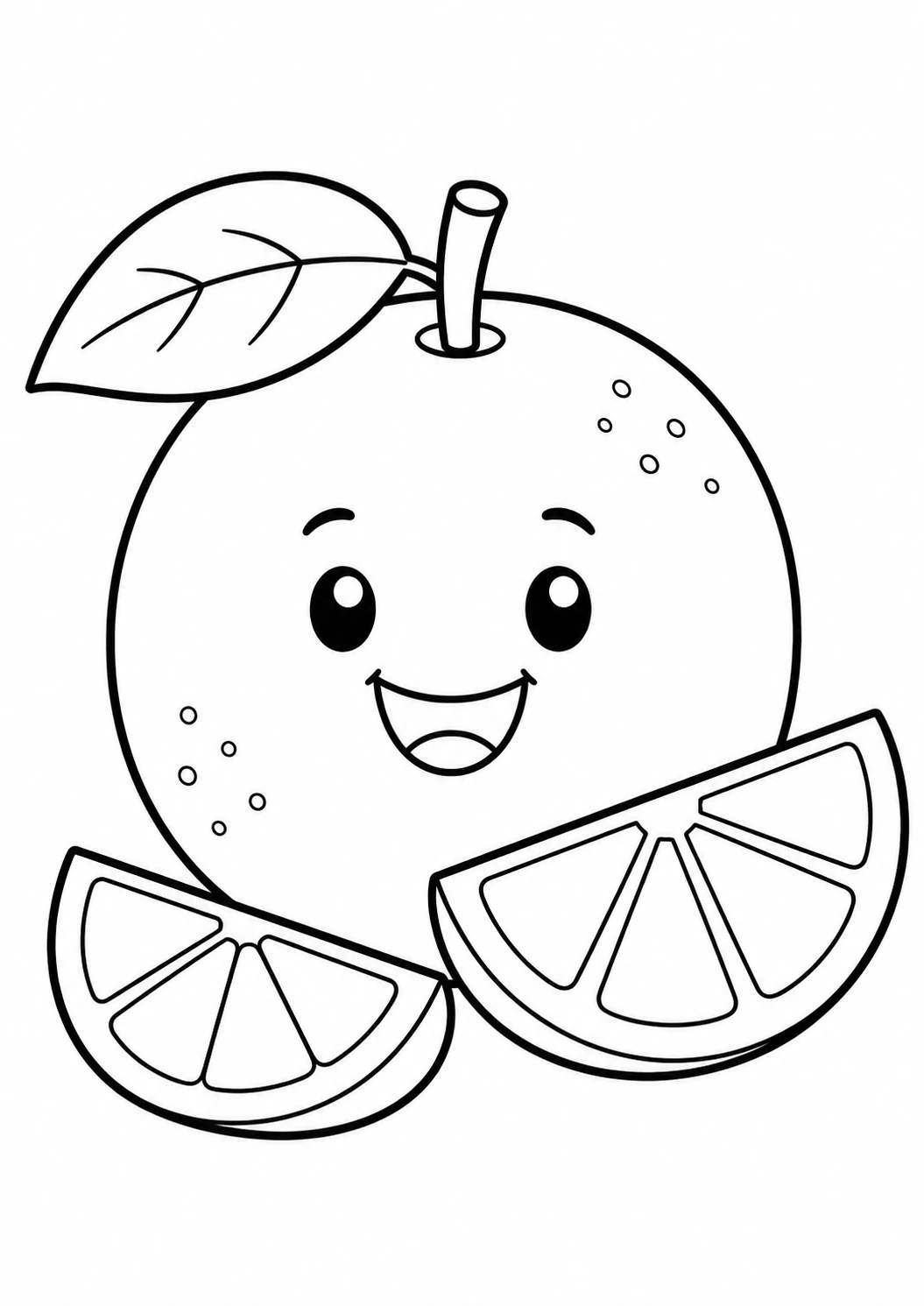 Ananas ve Dilimleri Boyama Sayfası