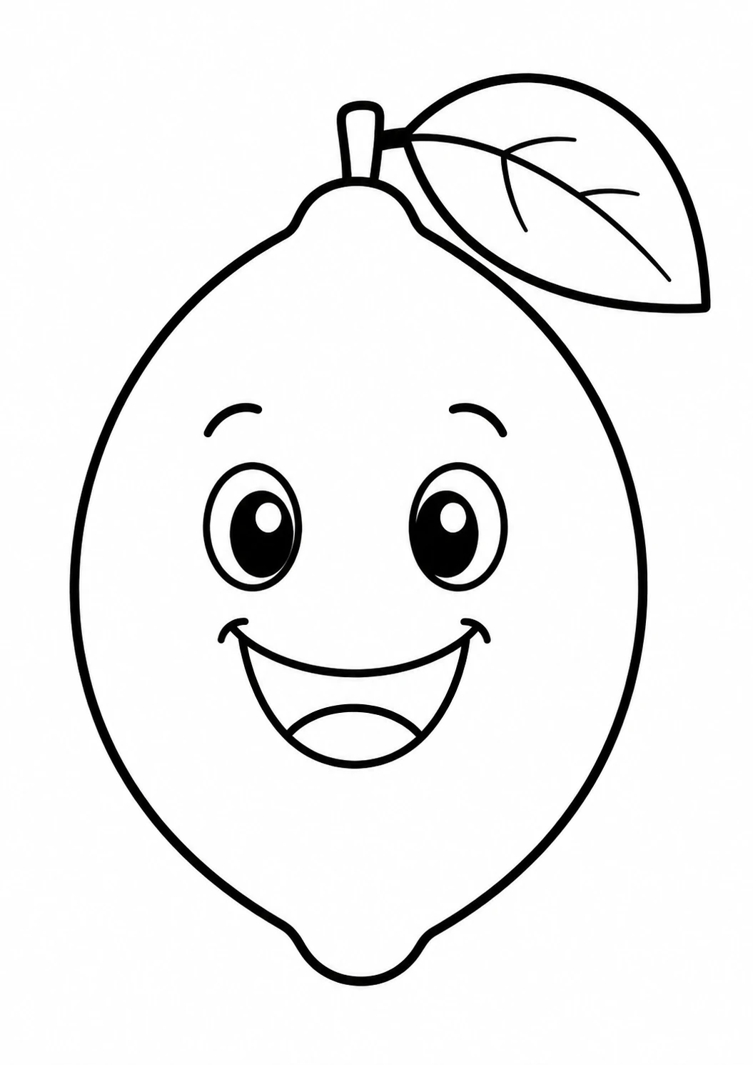 Gülümseyen Limon Boyama Sayfası
