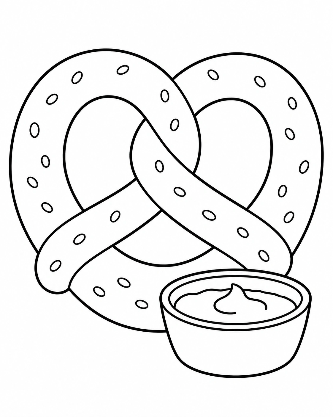 Simit ve Sos Kasesi Boyama Sayfası